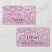 Zeitgenössisches einfarbiges Python-Rosa Visitenkarte (Vorne/Hinten)