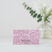 Zeitgenössisches einfarbiges Python-Rosa Visitenkarte (Stehend Vorderseite)