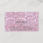 Zeitgenössisches einfarbiges Python-Rosa Visitenkarte (Rückseite)