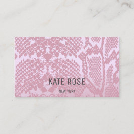 Zeitgenössisches einfarbiges Python-Rosa Visitenkarte