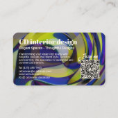 Zeitgenössisches eklektisches Chic zeitloses Kunst Visitenkarte (Rückseite)