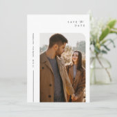 Zeitgenössisches elegantes Foto Hochzeit speichert Einladung (Stehend Vorderseite)