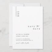 Zeitgenössisches elegantes Foto Hochzeit speichert Einladung (Rückseite)