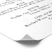 Zeitgenössisches Eukalyptus Wedding Drinks Menü-Ze Poster (Ecke)