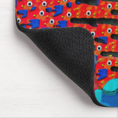 Zeitgenössisches Fischaugen Abstrakt Mousepad (Ecke)