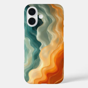 Zeitgenössisches Fließverhalten Abstrakt iPhone 16 Hülle