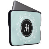 Zeitgenössisches, florales Monogramm Laptopschutzhülle (Vorne Rechts)