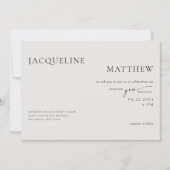 Zeitgenössisches Forever You Beige QR Code Hochzei Einladung (Vorderseite)