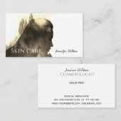 Zeitgenössisches Foto, das Waldschönheitsmädchen m Visitenkarte (Vorne/Hinten)