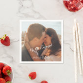 Zeitgenössisches Foto-Engagement-Party-Papier Neap Serviette (Beispiel)