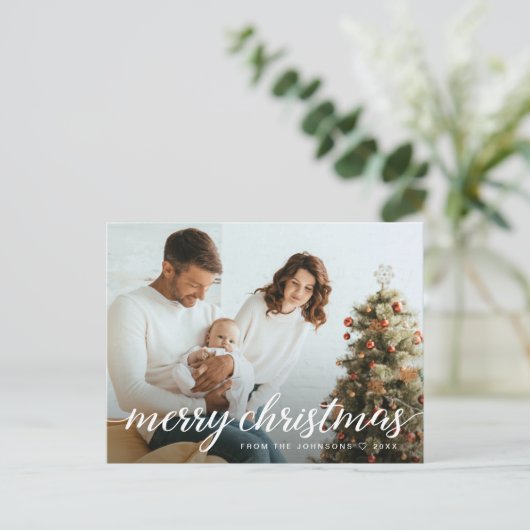 Zeitgenössisches Foto frohe Weihnachten (Stehend Vorderseite)