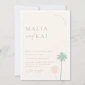 Zeitgenössisches Foto für Hochzeiten an der Küste Einladung (Vorderseite)