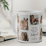 Zeitgenössisches Foto Grid werden Sie meine Brides Kaffeetasse<br><div class="desc">Frag deinen Mädels, deine Brautjungfrau zu sein, mit diesem zeitgenössischen Foto-Gitter 'Werden Sie meine Bridesmaid? Sake Coffee Tasse. Das Design umfasst 11 Fotos Ihrer Wahl. Stellen Sie einfach Text so ein, dass es für Sie einzigartig ist. Das niedliche kleine Herz kann durch einen Klick auf den Button "Weiter anpassen" in...</div>