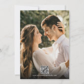 Zeitgenössisches Foto QR Code Wedding Save The Date (Rückseite)