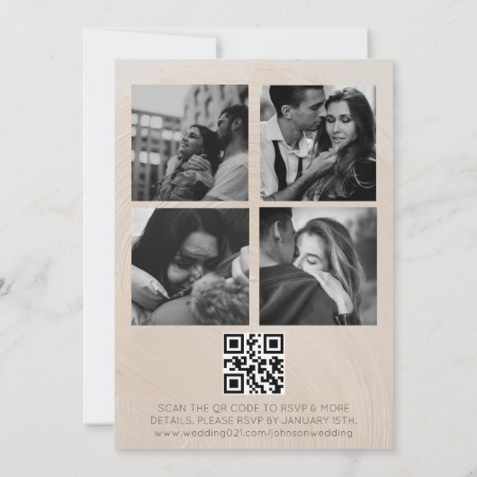 Zeitgenössisches Foto QR Einladung (Rückseite)