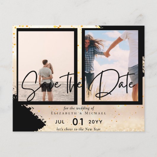 Zeitgenössisches Foto Rette Daten-Verlobung (Vorderseite)