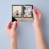 Zeitgenössisches Foto Rette Daten-Verlobung Flyer (Gruppe)