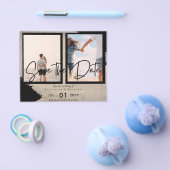 Zeitgenössisches Foto Rette Daten-Verlobung Flyer (Einzeln)