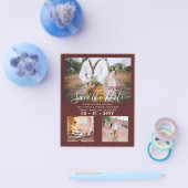 Zeitgenössisches Foto Rette Daten-Verlobung Flyer (Einzeln)