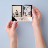 Zeitgenössisches Foto Rette Daten-Verlobung Flyer (Gruppe)