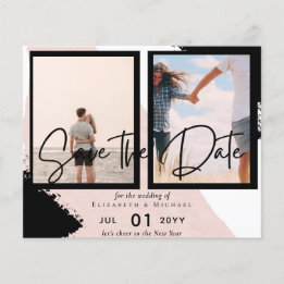 Zeitgenössisches Foto Rette Daten-Verlobung Flyer