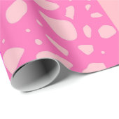 Zeitgenössisches Geschenkpapier mit floralfarbenem (Rolleneckpunkt)