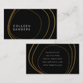 Zeitgenössisches goldenes Zirkularmuster Visitenkarte (Vorne/Hinten)