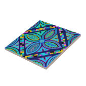 Zeitgenössisches Granny Square-Blume Fliese (Seite)