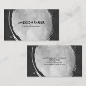 Zeitgenössisches graues Aquarellbild Visitenkarte (Vorne/Hinten)