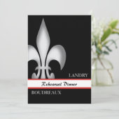 Zeitgenössisches großes Lilien-Proben-Abendessen Einladung (Stehend Vorderseite)