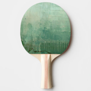 Zeitgenössisches grünes Aquarell Tischtennis Schläger