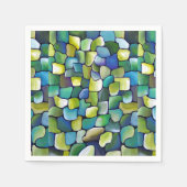 Zeitgenössisches Grünes Muster Serviette (Vorderseite)