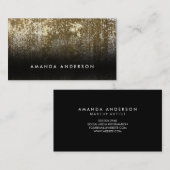 Zeitgenössisches Grunge White und Gold Visitenkarte (Vorne/Hinten)