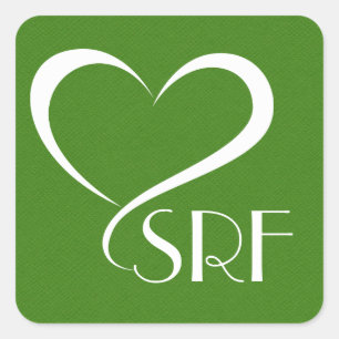 Zeitgenössisches Herz mit Ihrem Initialsticker Quadratischer Aufkleber