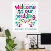 Zeitgenössisches Hochzeitplakat Poster (Heimbüro)
