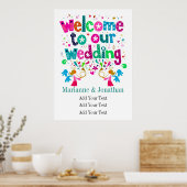 Zeitgenössisches Hochzeitplakat Poster (Küche)