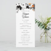 Zeitgenössisches Hochzeitsprogramm für Blumen Einladung (Stehend Vorderseite)