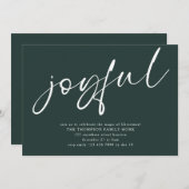 Zeitgenössisches Joystick Weihnachts-Party Grün Einladung (Vorne/Hinten)