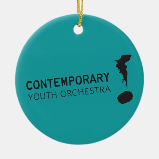 Zeitgenössisches Jugendorchester Klarinetten-Verzi Keramik Ornament (Vorne)