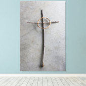 Zeitgenössisches Keltenkreuz Leinwanddruck (Insitu (Holzboden))