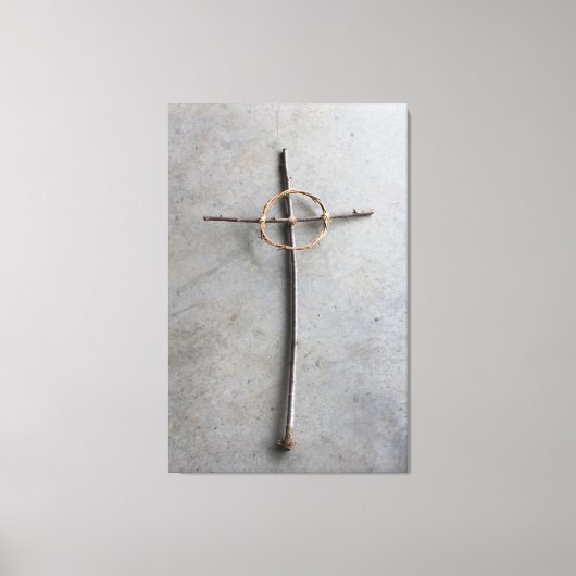 Zeitgenössisches Keltenkreuz Leinwanddruck (Vorderseite)