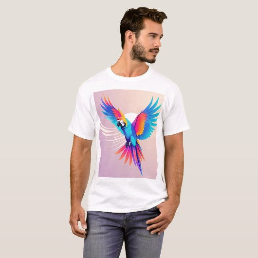 Zeitgenössisches & kühl - Vivid Velocity Parrot Sh T-Shirt (Vorne ganz)