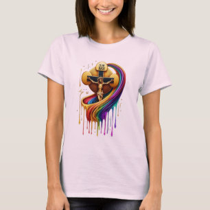 Zeitgenössisches künstlerisches Design gekreuzigte T-Shirt