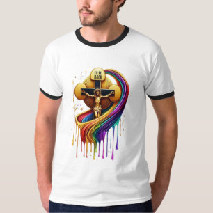Zeitgenössisches künstlerisches Design gekreuzigte T-Shirt