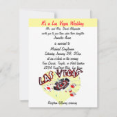 Zeitgenössisches Las Vegas Hochzeitsherz Einladung (Vorderseite)