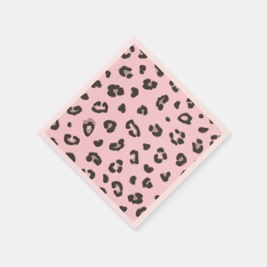 Zeitgenössisches Leopard-Printpapier Napkin Serviette (Ecke)