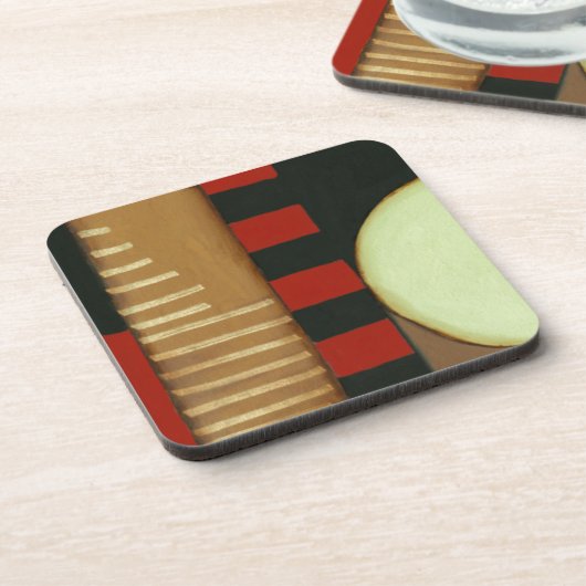 Zeitgenössisches Loft-Style-Lackieren Getränkeuntersetzer (Linke Seite)