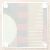 Zeitgenössisches Loft-Style-Lackieren Glasuntersetzer (Rückseite)