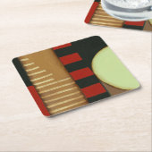 Zeitgenössisches Loft-Style-Lackieren Rechteckiger Pappuntersetzer (angewinkelt)