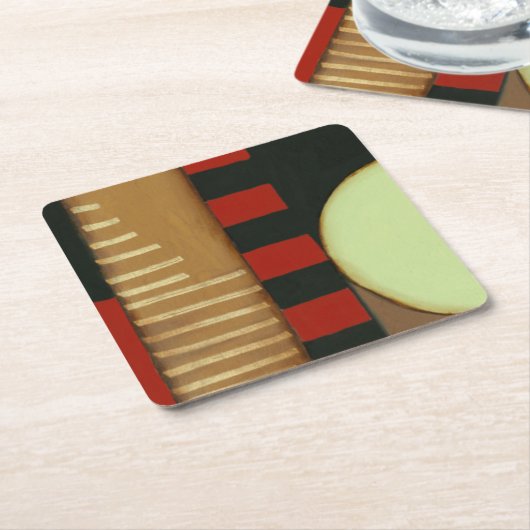 Zeitgenössisches Loft-Style-Lackieren Rechteckiger Pappuntersetzer (angewinkelt)